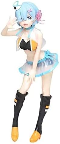 OPQRSTUVW Japanische Anime-Spielfigur, Anime-Re Life in A Different World from Zero Anime-Figuren, Rem Plakate, Mädchen, PVC-Modell, Spielzeug, Re Zero Kawaii, Actionfigur, Puppe, 23 cm von OPQRSTUVW