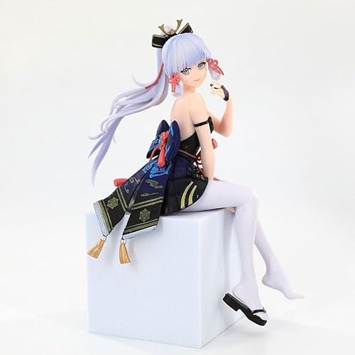 OPQRSTUVW Kamisato Ayaka Cartoon Figur Statuen PVC Actionfiguren Modell Anime Charakter Sammlung Cake Topper Dekoration 7,5 von OPQRSTUVW