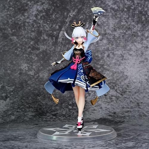 OPQRSTUVW Kamisato Ayaka Fan Tanzende PVC Cartoon Action Figur, Anime Figuren Spiel Charakter Statue Sammlerstück Modell Dekoration für Fans Geschenk 22.9 cm von OPQRSTUVW