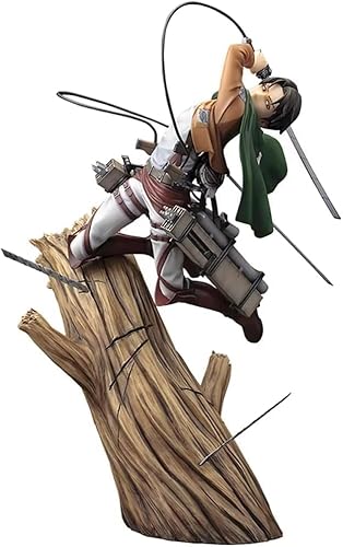 OPQRSTUVW Levi, Eren, Baumstamm Kampfstil Actionfigur Modell Dekor, Anime Figuren Charakter Figur PVC Statue Sammlung Spielzeug Geschenk 9.8 (Eren) von OPQRSTUVW