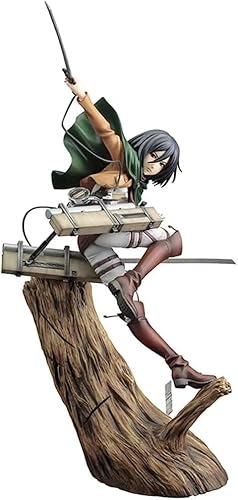 OPQRSTUVW Levi, Eren, Figura de acci?n de estilo de batalla de tronco de ?rbol, figura de anime, figura de personajes de PVC, colecci?n de estatua de PVC, regalo 9.8 (Eren) von OPQRSTUVW