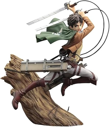 OPQRSTUVW Levi, Eren, Figura de acci?n de estilo de batalla de tronco de ?rbol, figura de anime, figura de personajes de PVC, colecci?n de estatua de PVC, regalo 9.8 (Eren) von OPQRSTUVW