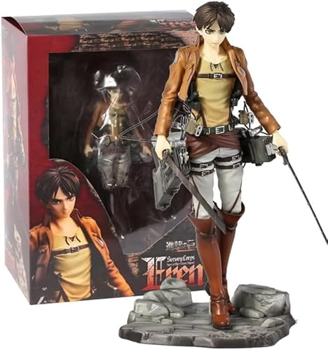 OPQRSTUVW Levi, figura de acci?n Eren de doble espada, figura de anime, figura de personaje, estatua de PVC, colecci?n de juguetes decorativos, regalo 10.2 (doble hoja eren) von OPQRSTUVW