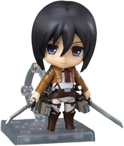 OPQRSTUVW Levi Eren Erwin Hanji Actionfigur Q-Version, abnehmbarer Kopf wechseln, Anime-Figuren, Charakterfigur, PVC-Statue, Sammlung, Spielzeug, Geschenk, 3,9 (Hange Zoe1123) von OPQRSTUVW