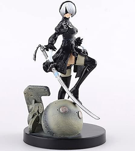 OPQRSTUVW New Game Anime Figure NieR Automata Yorha No.2 Type B 2B Standing Beautiful Girl Cartoon Toy PVC Action Figure Desktop Collectible Ornaments Model Doll Boxed Gift von OPQRSTUVW