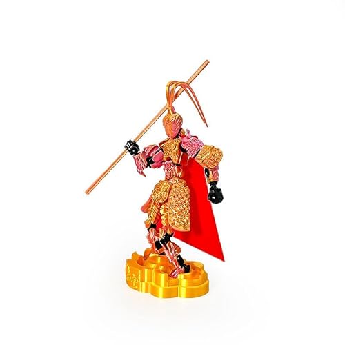 OPQRSTUVW Poseable Fantasy Action Figure, 20 cm Höhe (Golden Red) von OPQRSTUVW