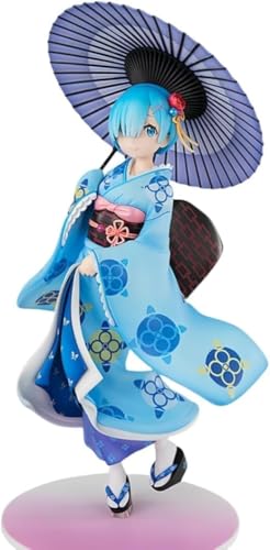 OPQRSTUVW REM Anime Figur, From Zero 1/8 Scale Rem Ukiyoe Kimono PVC Action Figures Statue Figurine Model Cartoon Toy Collectible Decoration Gift 8.7 von OPQRSTUVW