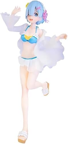 OPQRSTUVW REM Anime Figur PVC Statue, Badeanzug Running Rem Cartoon PVC Charakter Figur Puppen Desktop Sammlerstück Dekoration Kinder Geschenk 8,7 von OPQRSTUVW