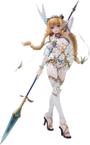 OPQRSTUVW Schöne Mädchenpuppe 1/6 Elfendorf, Anime-Girl-Statue, PVC-Spielzeug, Schreibtisch-Dekoration, Sammlung, Geschenk für Erwachsene, 24,5 cm von OPQRSTUVW