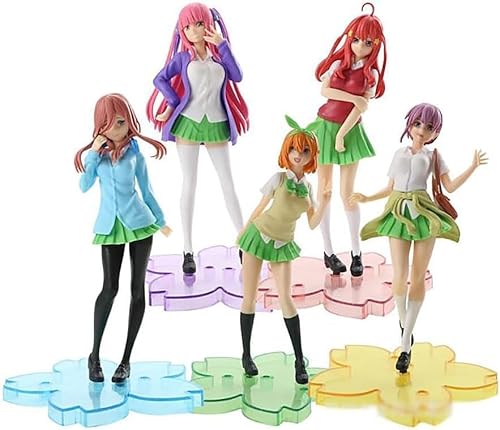 OPQRSTUVW The Quintessential Quintuplets Actionfiguren, Anime-Modellstatue, PVC, umweltfreundliche Materialien, geeignet für Zuhause, Büro, Schreibtisch, dekorative Ornamente, Spielzeug, 18 cm, 5 von OPQRSTUVW