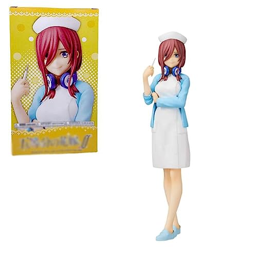 OPQRSTUVW The Quintessential Quintuplets Actionfiguren, Sammlerstück, Nakano Miku, Anime-Modellstatue, PVC, umweltfreundliche Materialien, geeignet für Zuhause, Büro, Schreibtisch, dekorative von OPQRSTUVW