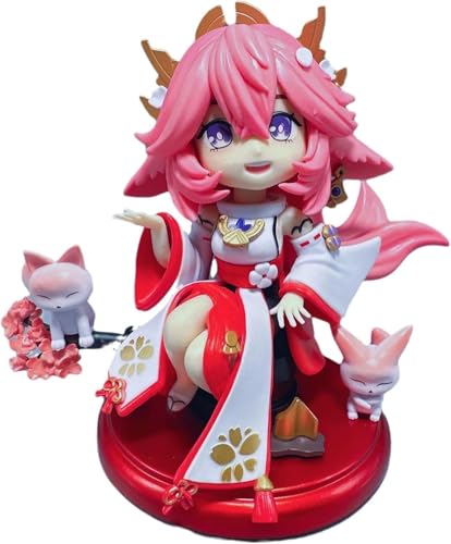 OPQRSTUVW Yae Miko Anime Figur Modell Statue Yae Miko Cosplay PVC Actionfigur Modell Toys Figur Sammlung Dekoration Geschenk (B) von OPQRSTUVW