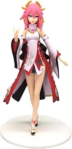 OPQRSTUVW Yae Miko PVC Action Statue Modell Figur, Cosplay Anime Spiel Charakter Sammlung Figur Dekoration Geschenk 19,1 cm von OPQRSTUVW