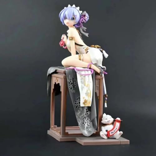 OPQRSTUVW Zero Emilia Rem Cheongsam Dress Figure Anime Figure Model Decoration Collectible Gifts 22cm (A) von OPQRSTUVW