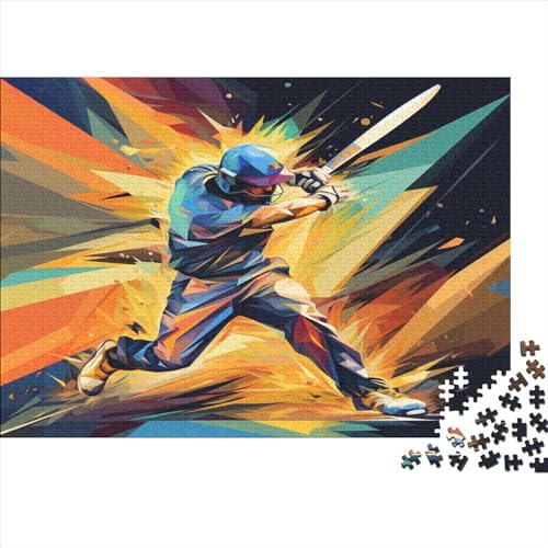 Baseball-Spieler Für Erwachsene Puzzles 1000 Teile Sportler EduKatzeional Spiele Family Challenging Spiele Wohnkultur Geburtstag Stress Relief Toy 1000pcs (75x50cm) von OPSREY