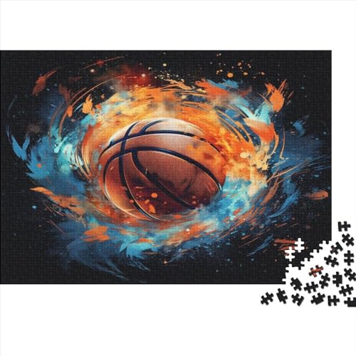 Basketball 1000 Teile Pudel Basketball Puzzles Erwachsene Geburtstag Wohnkultur Geschicklichkeitsspiel Für Die Ganze Familie Lernspiel Stress Relief 1000pcs (75x50cm) von OPSREY