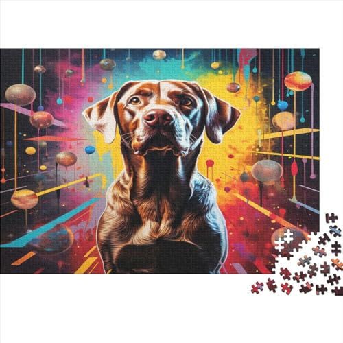 Bunte Hunde Puzzle Für Erwachsene 1000 Teile Krawattere EduKatzenional Game Wohnkultur Geburtstag Familie Challenging Games Stress Relief Toy 1000pcs (75x50cm) von OPSREY