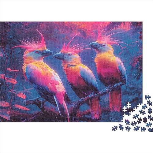 Bunte Vögel Für Erwachsene Puzzles 1000 Teile Krawatterwelt Family Challenging Spiele Geburtstag Home Decor Lernspiel Stress Relief 1000pcs (75x50cm) von OPSREY