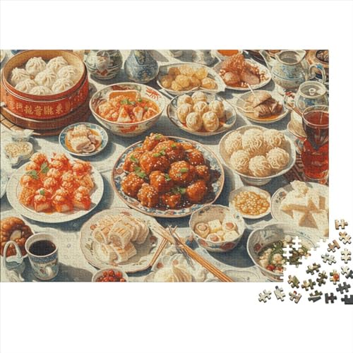 Feinschmecker 1000 Teile Chinesisches Essen Puzzles Erwachsene Wohnkultur Geburtstag Family Challenging Spiele Lernspiel Entspannung Und Intelligenz 1000pcs (75x50cm) von OPSREY