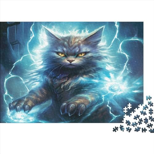 Katze Puzzle Erwachsene 1000 Teile Eisenr EduKatzeional Game Familie Challenging Games Home Decor Geburtstag Stress Relief 500pcs (52x38cm) von OPSREY