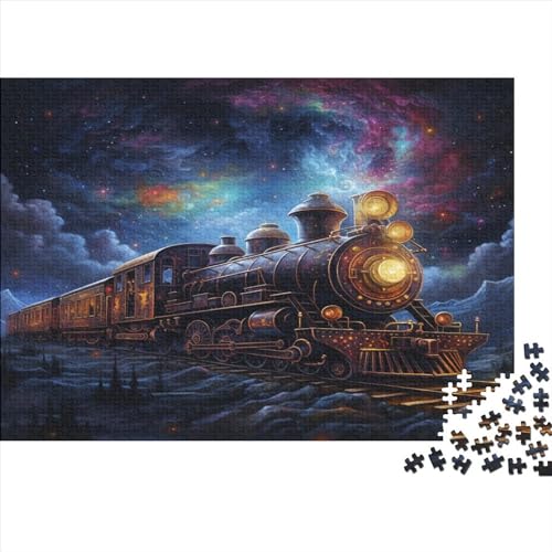 Kosmischer Zug 1000 Teile Paradiesischer Zug Erwachsene Puzzles Geburtstag Familie Challenging Games Educational Game Wohnkultur Stress Relief 1000pcs (75x50cm) von OPSREY