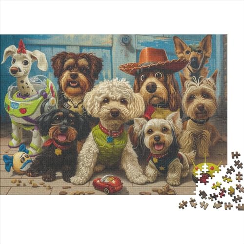 Niedlicher Hund 1000 Teile WelpenPKunsty Erwachsene Puzzle Geburtstag Family Challenging Spiele Lernspiel Wohnkultur Entspannung Und Intelligenz 1000pcs (75x50cm) von OPSREY