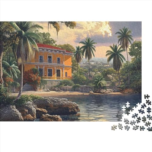 Schöner Dschungel Puzzle Für Erwachsene 1000 Teile Villa Moderne Wohnkultur Family Challenging Spiele Lernspiel Geburtstag Stress Relief Toy 1000pcs (75x50cm) von OPSREY