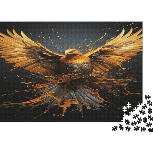 Steinadler Für Erwachsene 1000 Teile Graffiti Splash Puzzles Moderne Wohnkultur Geburtstag Familie Challenging Games EduKatzenional Game Stress Relief 1000pcs (75x50cm) von OPSREY