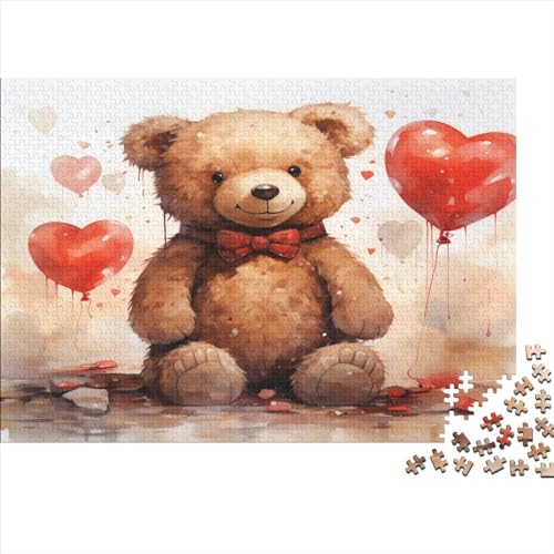 Teddybär 1000 Teile Tier Für Erwachsene Puzzles Family Challenging Games Home Decor EduKatzeional Game Geburtstag Stress Relief 1000pcs (75x50cm) von OPSREY