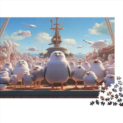 Zeichentrickfilm-Möwe 1000 Teile Schubkarre Erwachsene Puzzle Geburtstag Family Challenging Spiele Lernspiel Wohnkultur Entspannung Und Intelligenz 1000pcs (75x50cm) von OPSREY