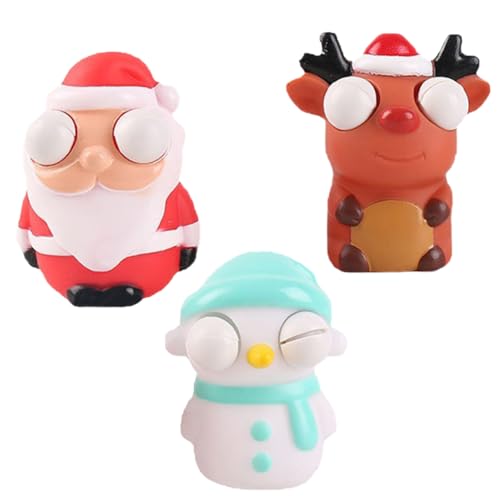 3 Stück Squishy Schneemann, Weihnachtsmann,Alter Herr Weihnachten Schneemann Elch Squeeze Toys Stress Relief Weihnachtsfiguren Weihnachten Squishy Squeeze Spielzeug Stressabbau und Entspannung von OPVXZAD