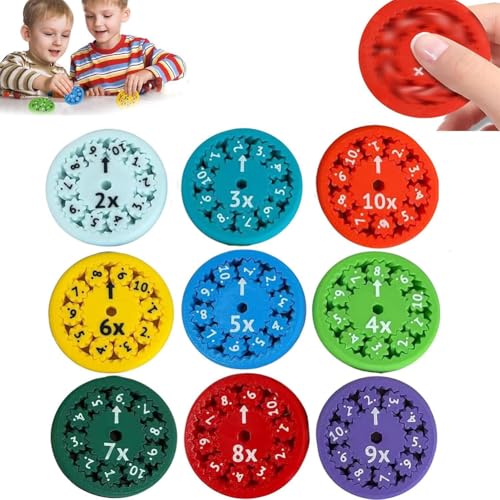 9PCS Math Fidget Spinners,Math Fidget Toy Mathe Fakten Fidget Spinner Mathe Fidget Spielzeug Kolibri Fidget Spinner Mathe Multiplikation Fidget Spinner Fidget Game Lernspiel Puzzle Spielzeug von OPVXZAD