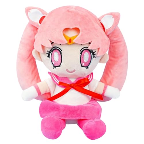 Anime Plüschtier Tsukino Usagi Rosa Cartoon Anime Plüsch Plüschtier Pinke Cartoon Anime Plüschpuppe Sailor Moon Sailor Chibi Moon Gro er Plüsch Kuscheltier Anime-Plüschpuppen-Figuren für Kinder 20cm von OPVXZAD