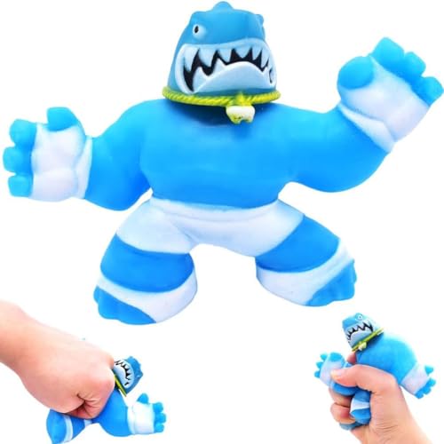 Jit Zu Stressabbau Spielzeug,Ultra Dehnbarer Hai Squishy Dehnbare Actionfiguren Anime Style Squishy Super Dehnbares Tier Hai-Monster Stressabbau Spielzeug Super Elastischer Stressabbau Entspannung von OPVXZAD