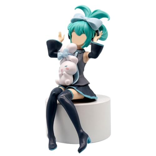 OPVXZAD Miku Ornament,Miku Cartoon Puppe, Anime Miku Figuren,Miku Zubehör, Hatsune Figur, Anime Miku Puppen und Spielzeug, Cinnamon Dog Hatsune Sitzmodell (14 cm) von OPVXZAD