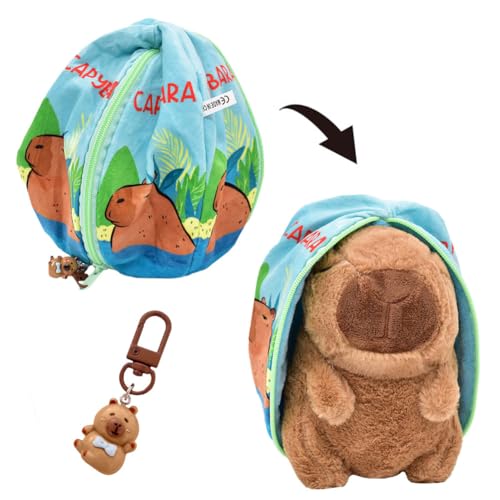 OPVXZAD Transformator Capybara Kuscheltier Capybara Plüschtier Kawaii Capybara Kunstharz-Anhänger Capybara Schlüsselanhänger Capybara Puppen-Schlüsselanhänger Set Kinder Spielzeug Geschenke von OPVXZAD