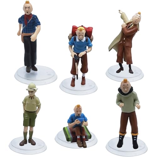Tintin Mini Figuren 6pcs Tintin Kuchen Top Kleine Statue, Kleine Statue Doll Collectable Toys Set, Geburtstags Party Liefert Cupcake Figuren Cartoon Figuren Cake Decoration Tintin Mini Figuren 6pcs Tintin Kuchen Top Kleine Statue, Kleine Statue Doll Collectable Toys Set, Geburtstags Party Liefert Cupcake Figuren Cartoon Figuren Cake Decoration von OPVXZAD