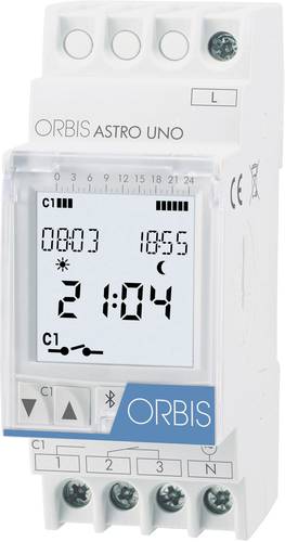 ORBIS Zeitschalttechnik OB178112 Zeitschaltuhr für Hutschiene ASTRO UNO 230 V/AC Astronomisch, Tage von ORBIS Zeitschalttechnik