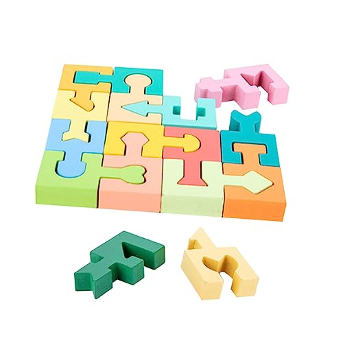 1 Satz Bausteine ​​Puzzle Spielzeug für Kinder jucarii pentru copii Spielzeug für Vorschulkinder Denksportblock Vorschulrätsel passendes Spielzeug passender Block Holz ORFOFE von ORFOFE