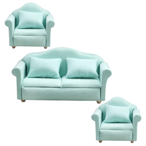 1 Set Puppenhaus Sofa Dekor Stühle Möbel Grüne Couch Mini Ornament Mini Sofa Puppencouch Mini Sofas Praktisches Mini Sofa Miniatur Sofa Modell Mini ORFOFE von ORFOFE