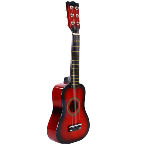 23 Holzgitarre Kinderinstrumente Ukulele-Gitarre Für Kinder Spielzeug Gitarre Akustikgitarre Für Kinder Gitarrenspielzeug Für Kinder Mini-Ukulele Kinder Gitarre Rot Bambus ORFOFE von ORFOFE