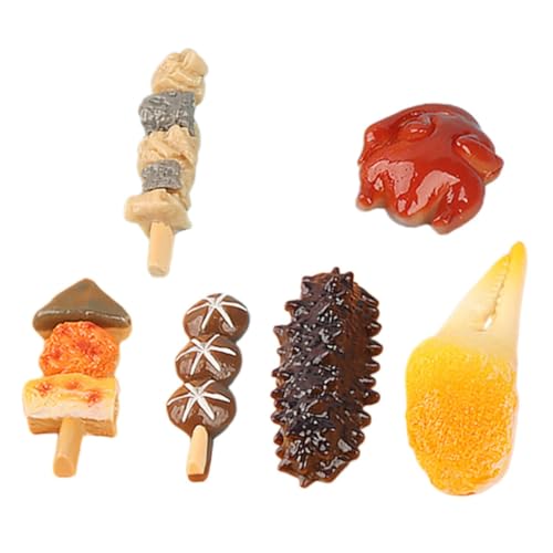 6 Stück Simuliertes Essen Puppenhaus Puppenessen Mini DIY Snack Set Kleines Snack Modell Mini Zubehör Mini Snack Landschaft Snack Ornament DIY Simulierter ORFOFE von ORFOFE