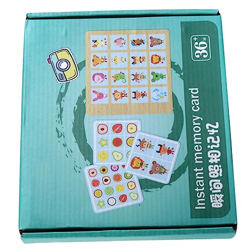 Gedächtnisschach Für Kinder Alphabet-Spielzeug Lebensmittelspielzeug Kartenspiel Für Kinder Kinder-Memory-Matching-Spiel Kinder Spielset Spielzeuge Kinderspielzeug Hölzern ORFOFE von ORFOFE