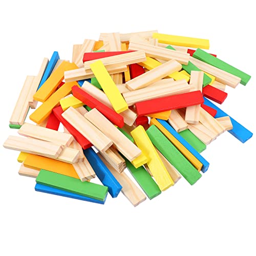 ORFOFE 1 Holzblock Montessori-Lernspielzeug Spielzeug für Kinder Gehirnspielzeug rätselbuch Kinder kinderpuzzle Toys Lernspielzeug zum Stapeln interessante Bausteine hölzern Colorful von ORFOFE