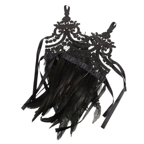 ORFOFE 1 Paar Fingerlose Handschuhe Schnüren Braut Handgelenk Armschutzhüllen Für Dünne Haut Gothic-punk-handschuhe Gothic-handschuhe Spinnennetz-handschuhe Hexenhandschuhe Spitze Black von ORFOFE