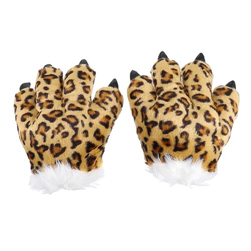 ORFOFE 1 Paar Tier Pelzigen Pfote Handschuhe Spielzeug Leopard Pfote Handschuhe Für Cosplay Halloween Party Zubehör von ORFOFE