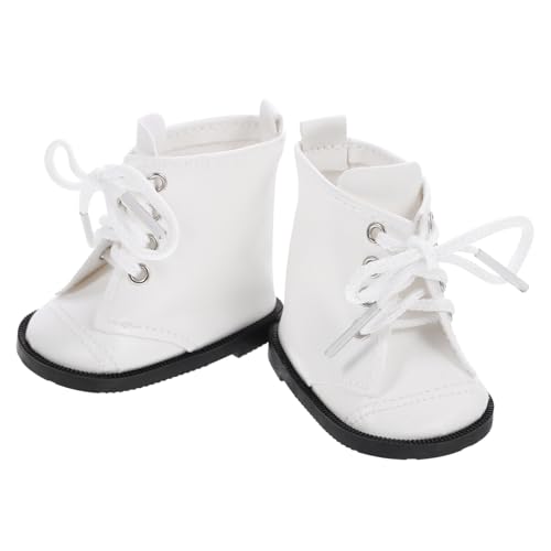 ORFOFE 1 Paar Puppenstiefel Puppe Schuhe Dekor Mini-szenen-Requisiten Puppe Dekorative Schuhe Mini-szenenverzierungen Schuhe Spielzeug Miniatur-schuhmodelle Mini-schuhmodelle Weiß von ORFOFE