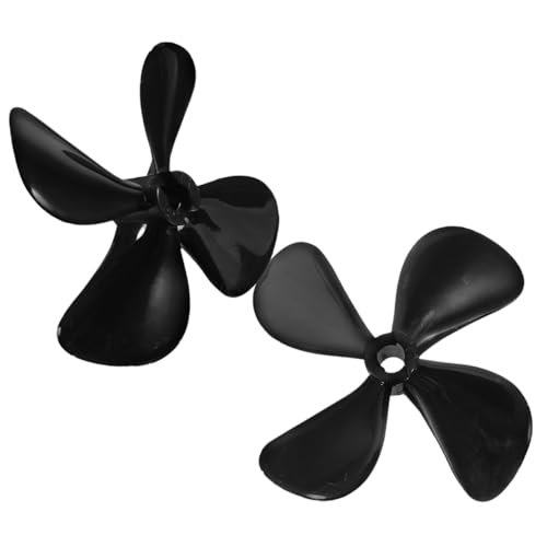 ORFOFE 1 Paar Vierblattpropeller Zubehör für RC-Boote RC-Kajak-Teil RC-Boot-Luftschraube Propeller für RC-Boote RC-Bootspropellerteil Plastikpropeller RC-Bootsteile und Zubehör STK Black von ORFOFE