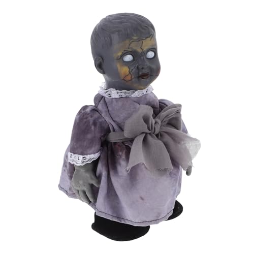 ORFOFE 1 STK Sprachaktivierte Induktions-Laufpuppe Weihrauchhalter bjd Tür Halloween Puppen Halloween Costume Spielzeug Spukhaus Requisiten sprachaktivierte Induktionspuppen Plastik Black von ORFOFE