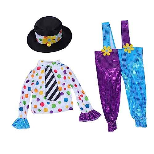 ORFOFE 1 Satz Abschlussball-Clown-kostüm Anzüge Für Jungen Kindliche Leistung Kinderkostüme Jungenkleid Halloweenkostüm Anzug Für Kleine Jungen Outfits Für Kleine Jungen Junge Anzug Stoff von ORFOFE